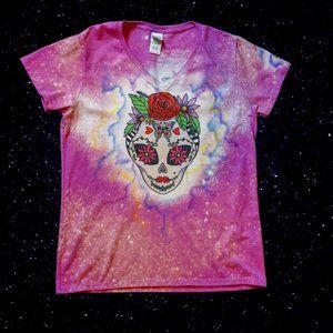 Rose Alien Sugar Skull Graphic Tee